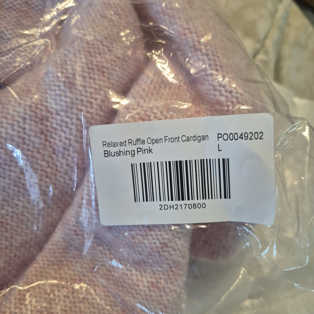 Boston Proper Relaxed Ruffle Open Front Cardigan - Picture 6 of 8